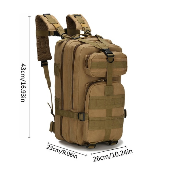Military Tactical Army Backpack Outdoor Bag 30L Y black