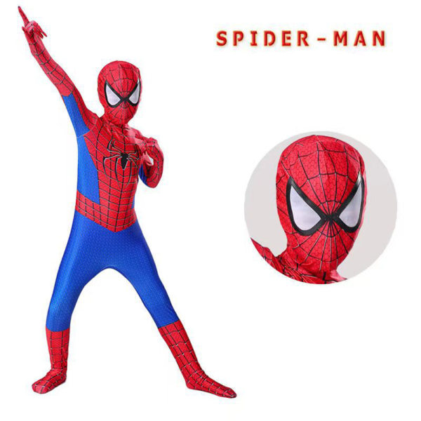 Lasten poikien Halloween Spider-Man Cosplay -juhlapuvut W 130cm