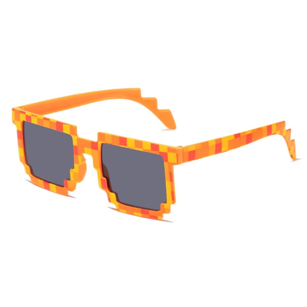Minecraft Solbriller Barn Cosplay Spill Leker Square Frame Briller orange