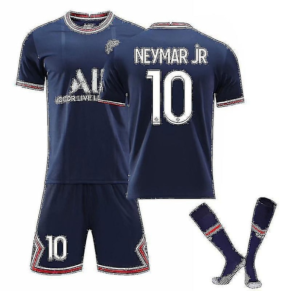 Regenboghorn Barn Fotbollssatser Fotbollströja Träningströja kostym 21/22-2a Neymar PSG Home M (170-175 cm)