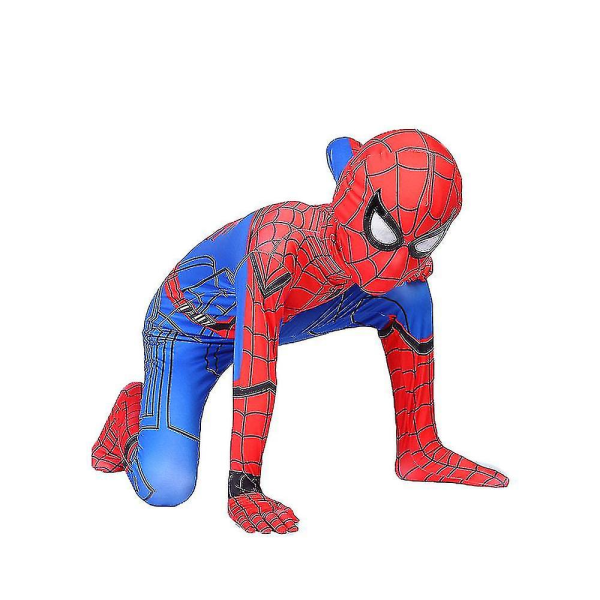 Kids Spiderman Cosplay Costume Langt hjemmefra Spiderman Costume Halloween Cosplay Costume W bluered 130cm