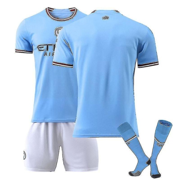 Haaland 9 Hemma Jersey 2022-2023 Ny Säsong Manchester City Fc Fotboll T-shirt Set Z Unnumbered Kid22(120-130cm)