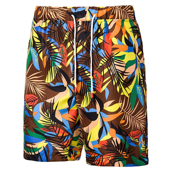 Herra kesä plus-koko casual urheilushortsit ranta shortsit . Deep brown 4XL