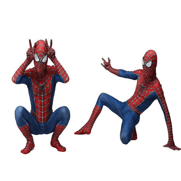 Spiderman Cosplay Dräkt Barn Pojke Carnival Party Jumpsuit 3-4 Years