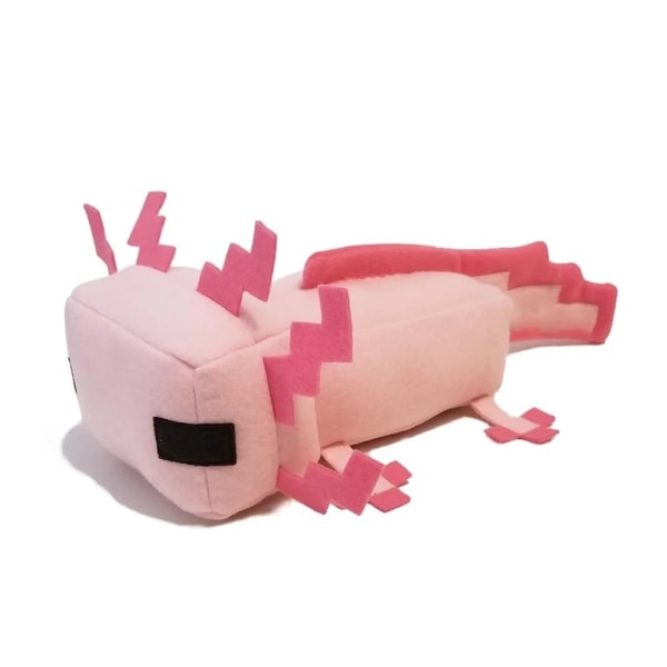 Plys udstoppet legetøj blød pudedekoration til videospilfans, god til børn Studentergaver (B+P), Pink Newt plys