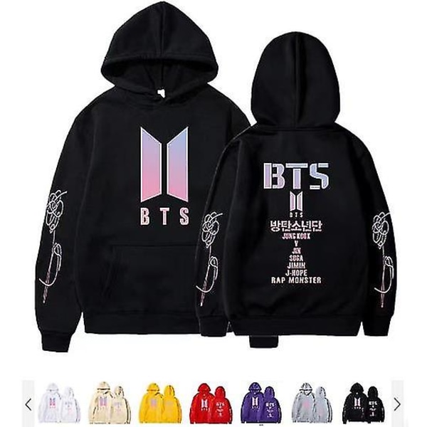 Bts unisex hættetrøje Casual hættetrøje Cosplay jakke Top H black 3XL