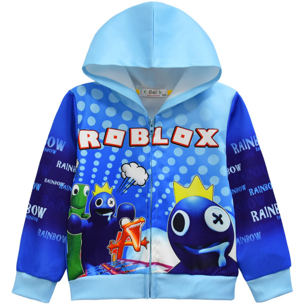 Roblox Rainbow Friends Rainbow Friends Hoodie med lynlås Y 4 150