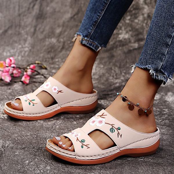 Dame Sandaler Blød Bund Kiler Sko Dame Sommer Sandaler Med . Red 38