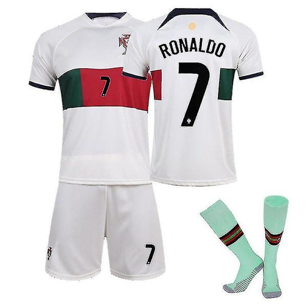 Ronaldo Portugal Hjemmebanetrøje, Udebanetrøje Ronaldo 7 W 2223 Away Kids 18(100-110CM)