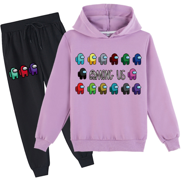 AmongUsCrewmateImpostorGameKidHoodieJumperTräningsdressSet 3 100cm