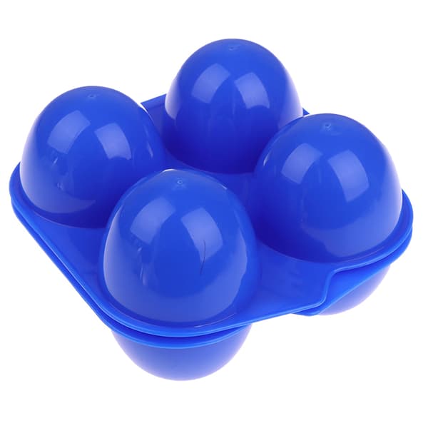 4 Grid Egg Box Carrier Vikbar kartongbeholder Utendørs BBQ Picknick W