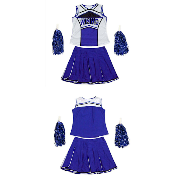 Cheerleader-asu Cheerleader Athletic Sport Uniform Fancy Dress Uniform W Blue XL