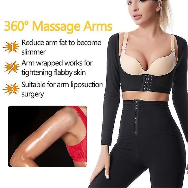 Naisten rintojen kohotuskorsetti Sauna Hapewear Yoga Port Alusvaatteet W Long Sleeve S