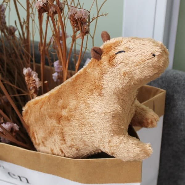 Simuloitu capybara-pehmolelu ruskea