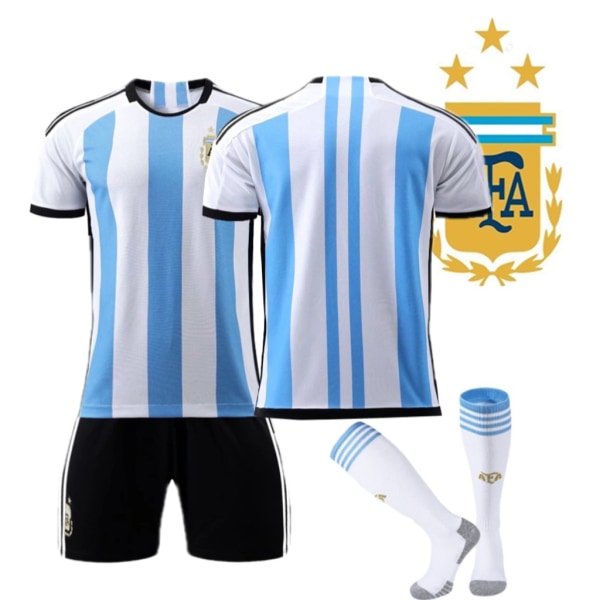 22 Argentina Fotbollströjor hemma nr nummerFotbollströjor W with socks XS(155-172cm)