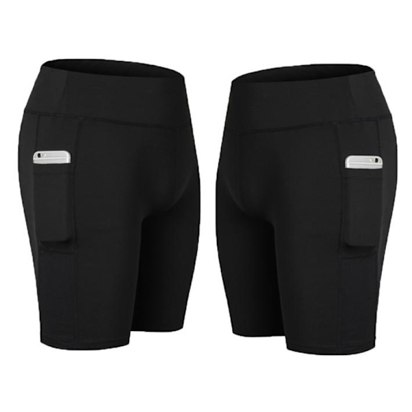 Mustat Elatika-treenitightsit - taskut molemmilla puolilla  S - black s