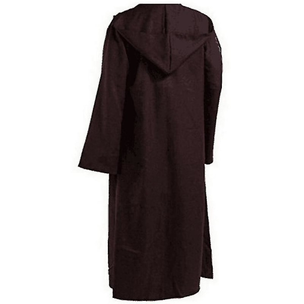 Men Jedi / Sith Robe Star Wars Kostyme Kappe Robe Cosplay Fancy Dress Coffee 2XL