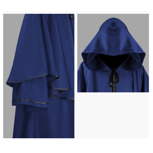 Ancient hettetunika for menn til cosplay-kostyme zy W blue M