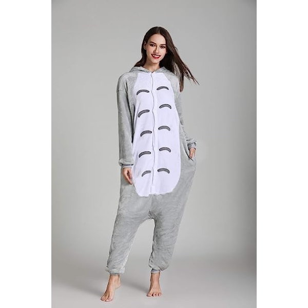 Unisex-aikuisen pyjama-eläinpuku Cosplay One Piece -pyjama (chinchilla-vetoketjuversio) - S