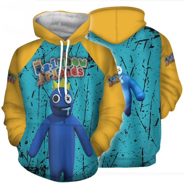 Kids Rainbow Friends hættetrøje 3D-print sweatshirt trøje H B 130cm