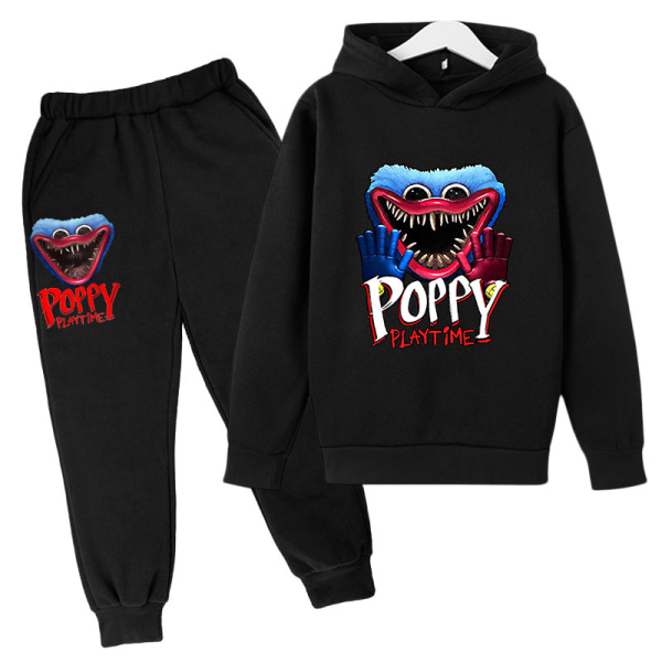 Børne Poppy Playtime Hoodie Sæt Huggy Wuggy Skræk Cosplay  cm 120