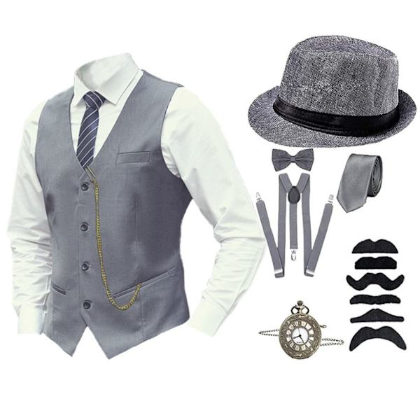 Cosplay-asusteet Great Gatsby HARMAA Grey
