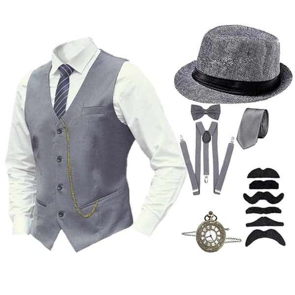 Cosplay kostumetilbehør Bra Gatsby GRÅ Grey