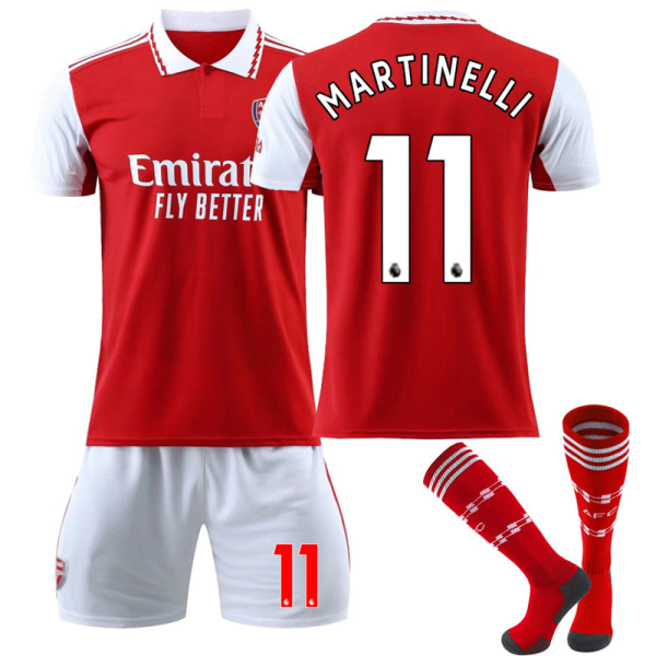 22-23 Arsenal Hemma fotbollströja för barn nr 11 Martinelli W 24