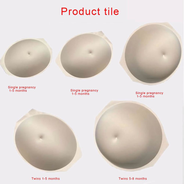 Simulering Gravid mave Mave Bump Skuespiller Cosplay rekvisitter Åndbar Scene Performance