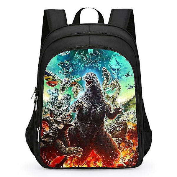 Godzilla Print Skole Taske Børn Vandtæt Rygsæk # Y 1 S
