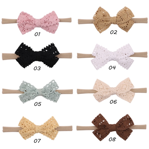 8-pack R Baby, One Size Baby Girl Pannebånd Hårbånd B -