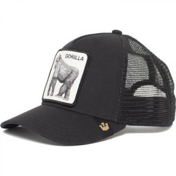Unisex Mesh Trucker Hat Firkantet Patch Cap til Damer Klassisk justerbar almindelig hat (Gorilla)