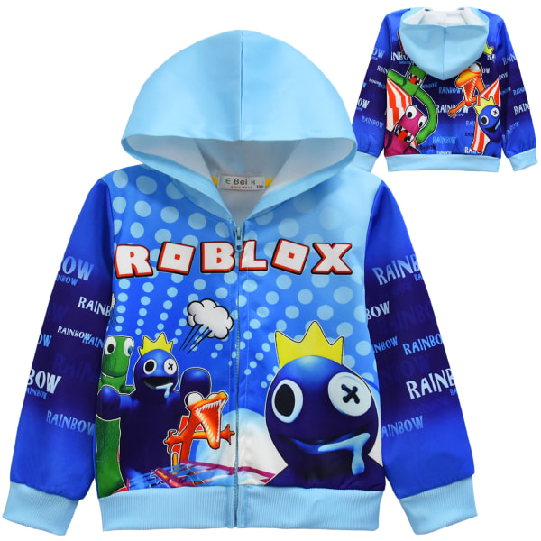 Roblox Rainbow Friends Rainbow Friends Hoodie med dragkedja Y 4 110