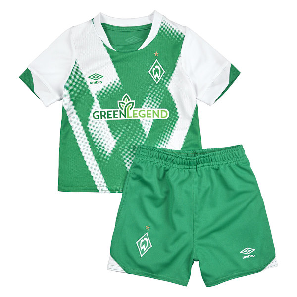 SV Werder Bremen Baby 22/23 Umbro Home Kit 6-12 månader Grön/Wh - Green/White 6-12 Months
