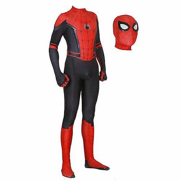 Spider-Man Into The Superhero Costume Kids Miles Morales Cosplay Vuxen Red 170cm