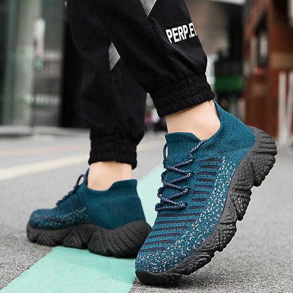 Sneakers til mænd i fluenet - Åndbare løbesko Mode sportssko 3A830 - Blue 39