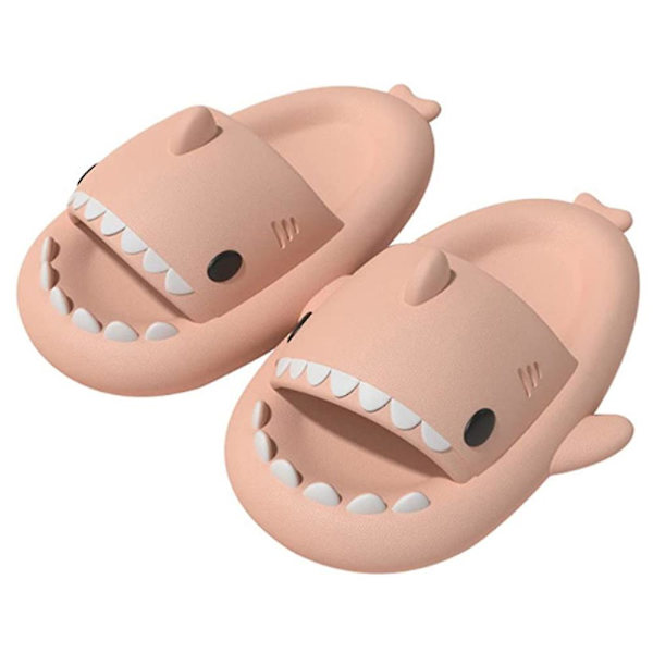 Haj-tøfler til mænd Shark Cloud tøfler Cloud Shark Slides Søde haj-tøfler W Pink 44 45