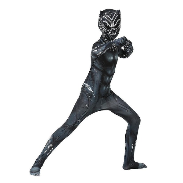 Barn Pojkar Black Panther Cosplay kostym / 180