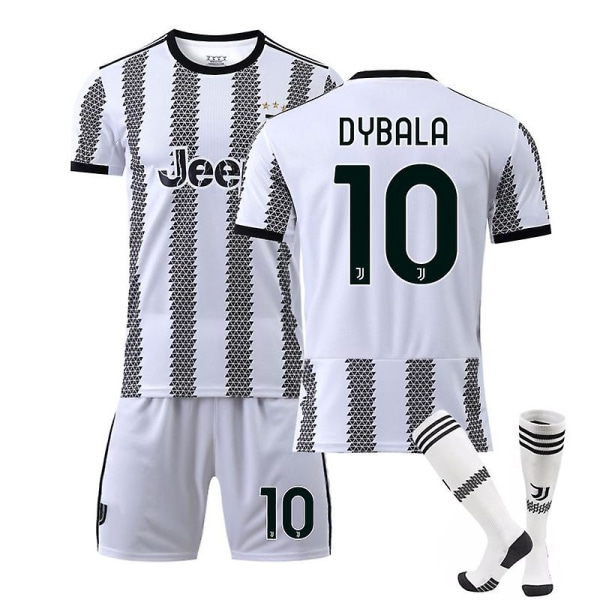 Uusi 22-23 Juventus F.C. Jalkapallopaidat Jalkapallopaita xZ DYBALA 10 Kids 26(140-150)