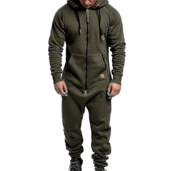 One Piece Jumpsuit for menn Army Green L