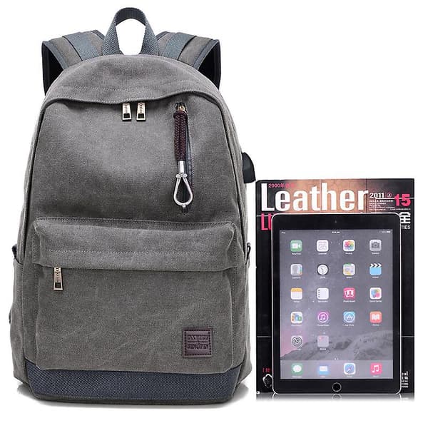 Kangaskassi Herra Casual Monitoimikassi USB-laturilla Y BROWN