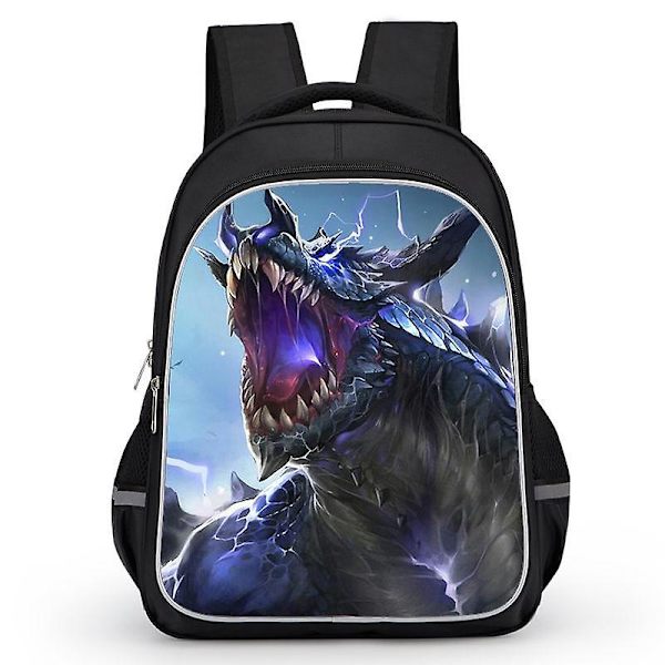 Godzilla Print School Bag Kids Waterproof Backpack #1 Y 4 M
