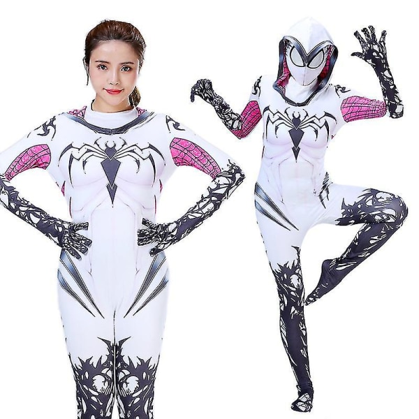 Venom Gwen Spiderman Bodysuit Voksen Barn Halloween Cosplay Kostymer V 150