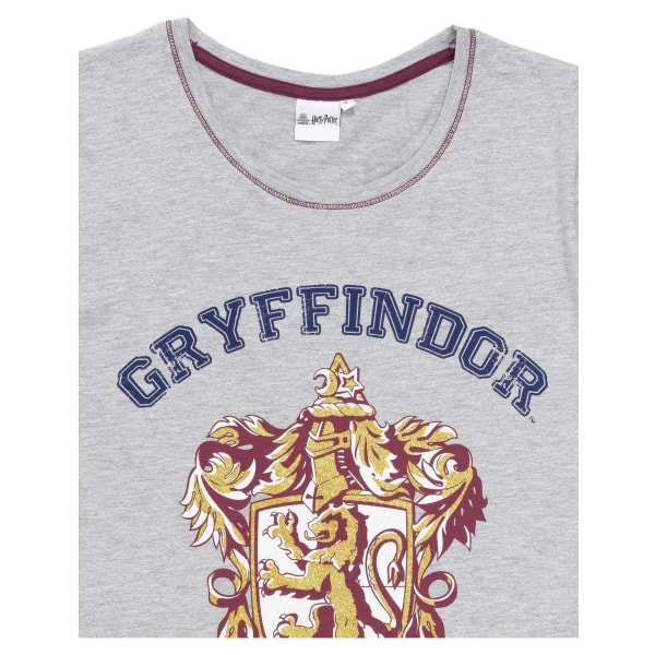 Harry Potter Dam/Dam Gryffindor Lång Pyjamas Set  Grå/W Grey/White/Maroon XL