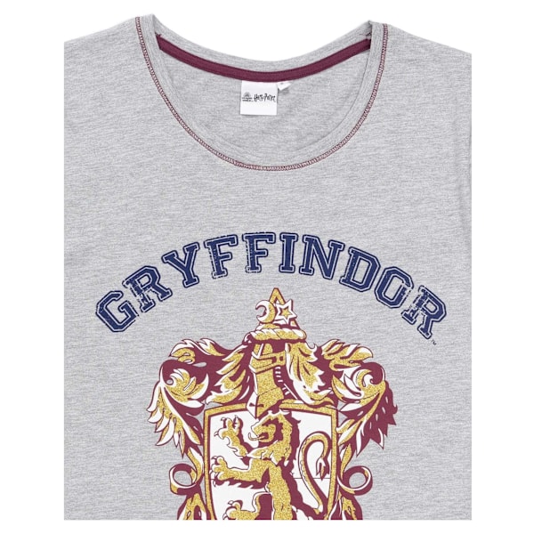 Harry Potter Dame/Dame Gryffindor Lang Pyjamas Sett Grå/Hvit Grey/White/Maroon XL