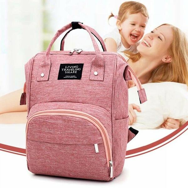 Skötväska Amningsväska Skötväska Ryggsäck Baby Grå .