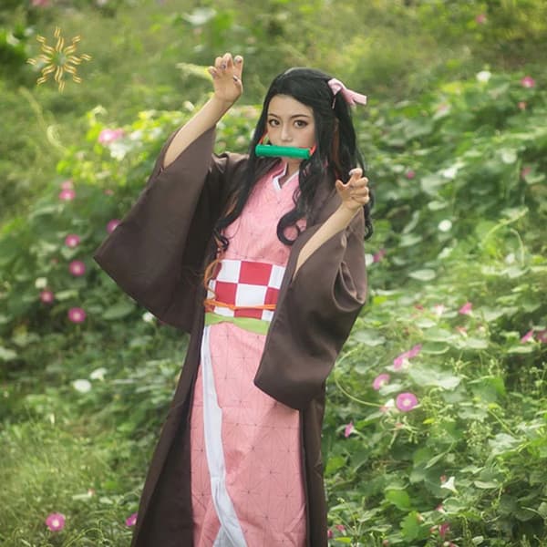 Anime Demon Slayer Cosplay Halloween Bambu Munpinnar W