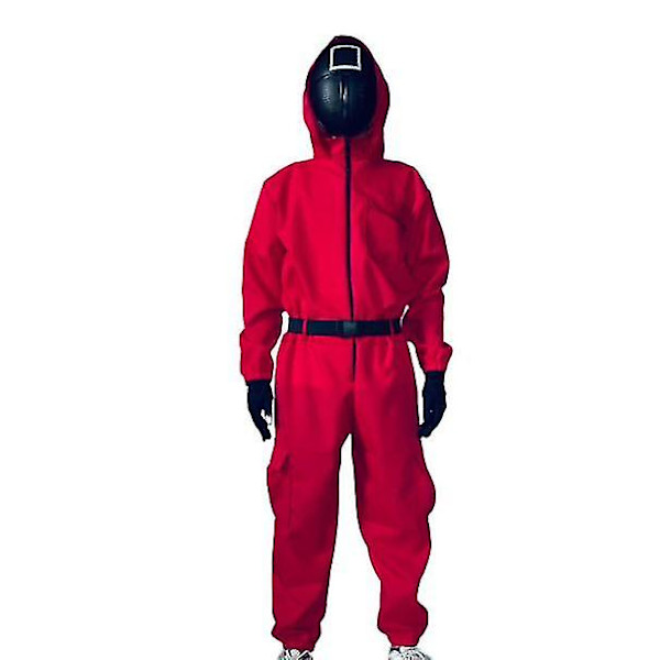 Vuxen Halloween Squid Game Jumpsuit Kostym Set-1 W square L175-185cm