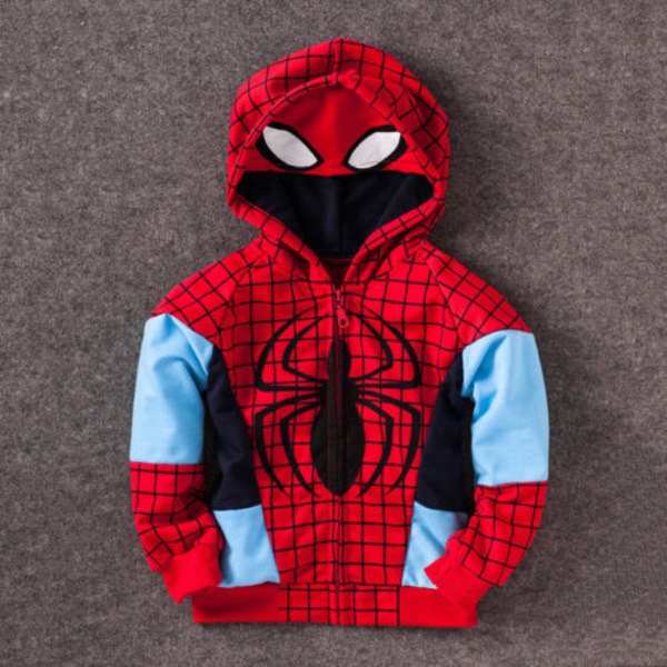 Barns Superhjälte T-shirt Topp Hoodie Sweatshirt Jacka Kappa för Pojke W Spider Man 150