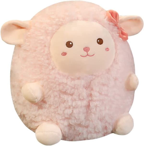 Docka plyschleksak rund kudde (rosa) zX